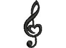 Stickdatei - Notenschlüssel Herz